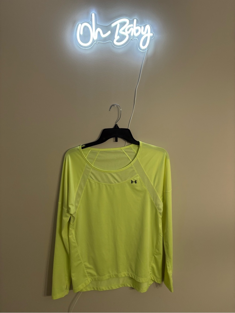 Under Armour Women's Neon Lime Long-Sleeve Training Top